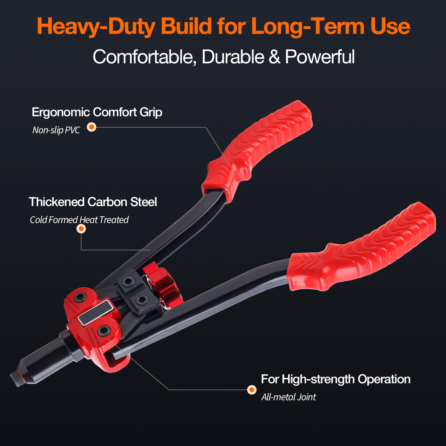 Decwls 3-in-1 rivet nut tool rivet heads keep options ready.