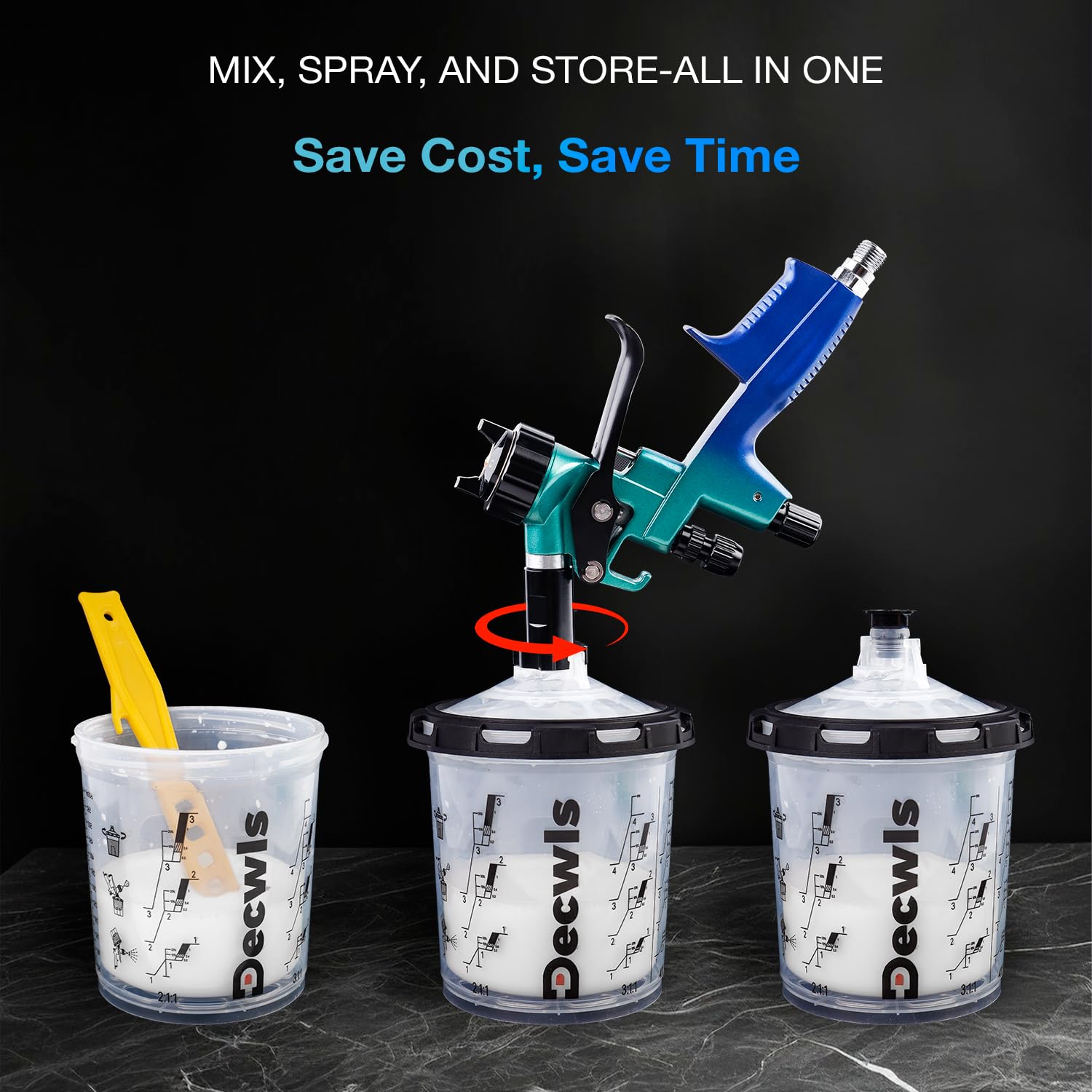 Decwls liner and filter lids provide clean finishes and smooth application with fine filtration.
