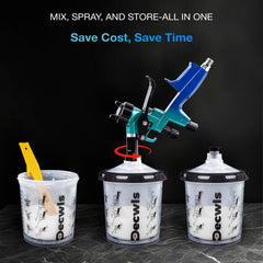 Decwls liner and filter lids provide clean finishes and smooth application with fine filtration.