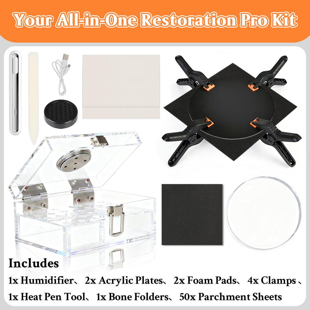 DEDC Card Cleaning Kit acrylic plates stabilize cards for even flattening.