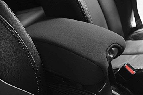 DEDC Jeep Wrangler armrest pad cover closeup shows soft neoprene cushion for elbow comfort.