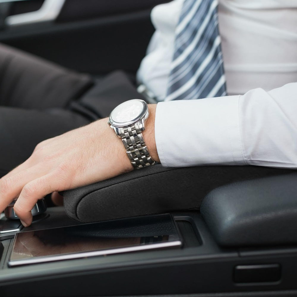 DEDC winter-warm and summer-cool comfort for long drives with neoprene armrest pad.