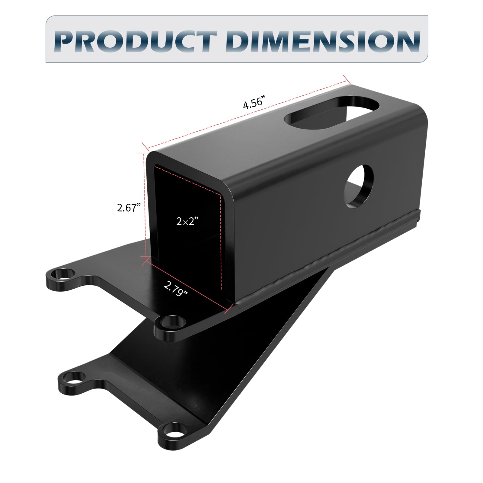 Dedomy hitch compatible with Honda Rancher solid rear axle for secure mounting.