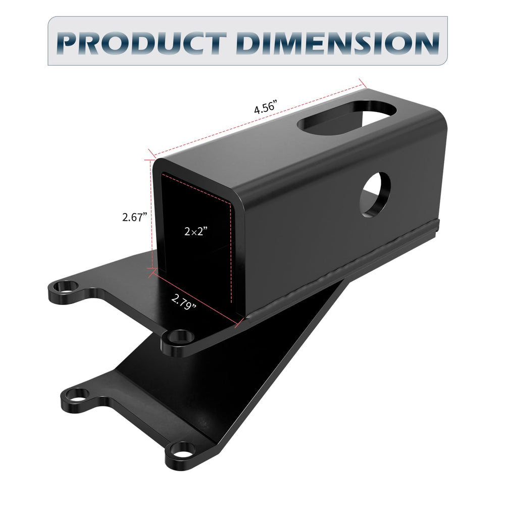 Dedomy hitch compatible with Honda Rancher solid rear axle for secure mounting.