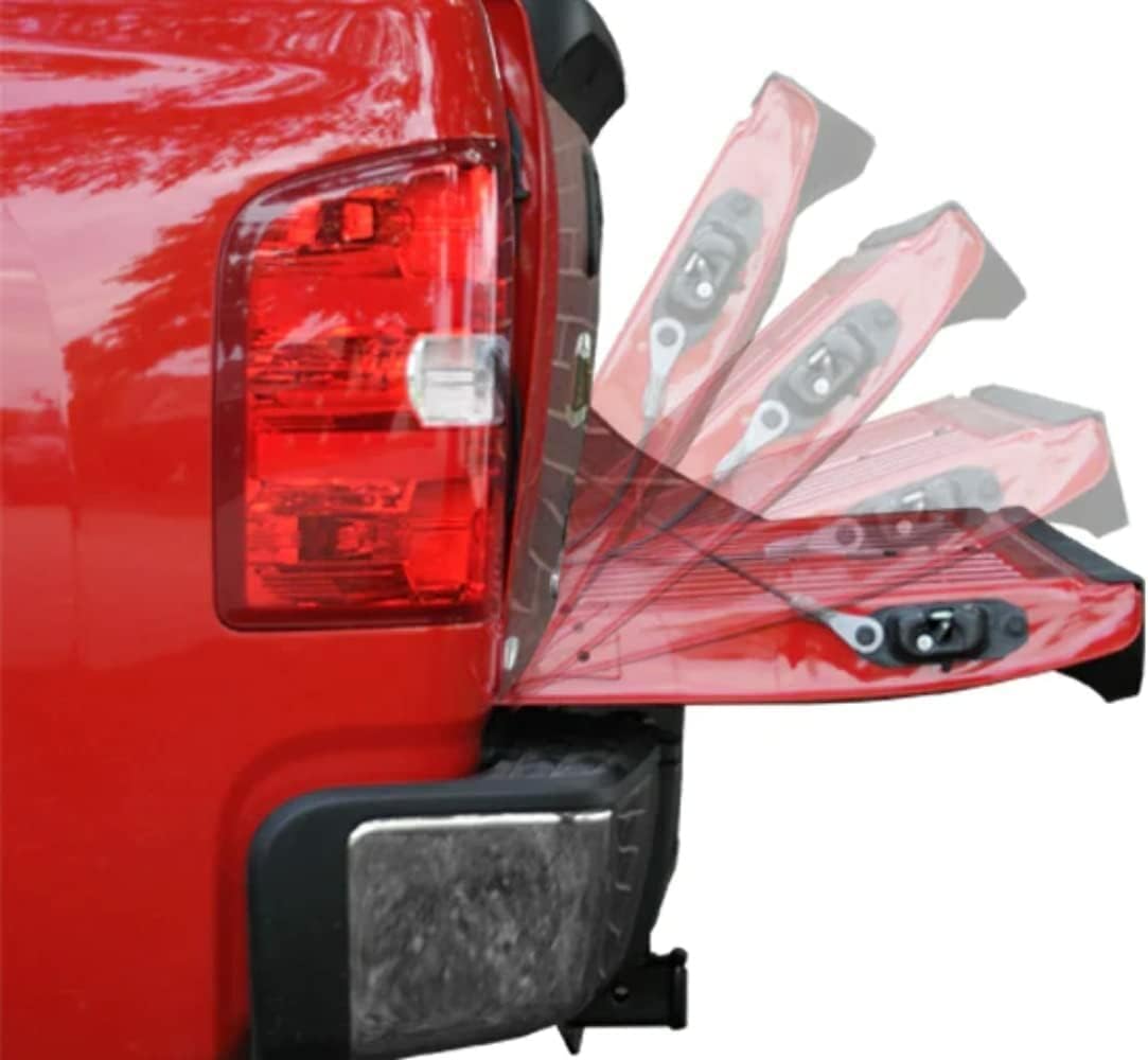 DZ43204 tailgate install step demonstrates no-drill mounting for Ford F-150
