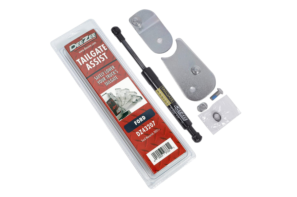 DEE ZEE DZ43207 tailgate assist on Maverick side view enables controlled lowering