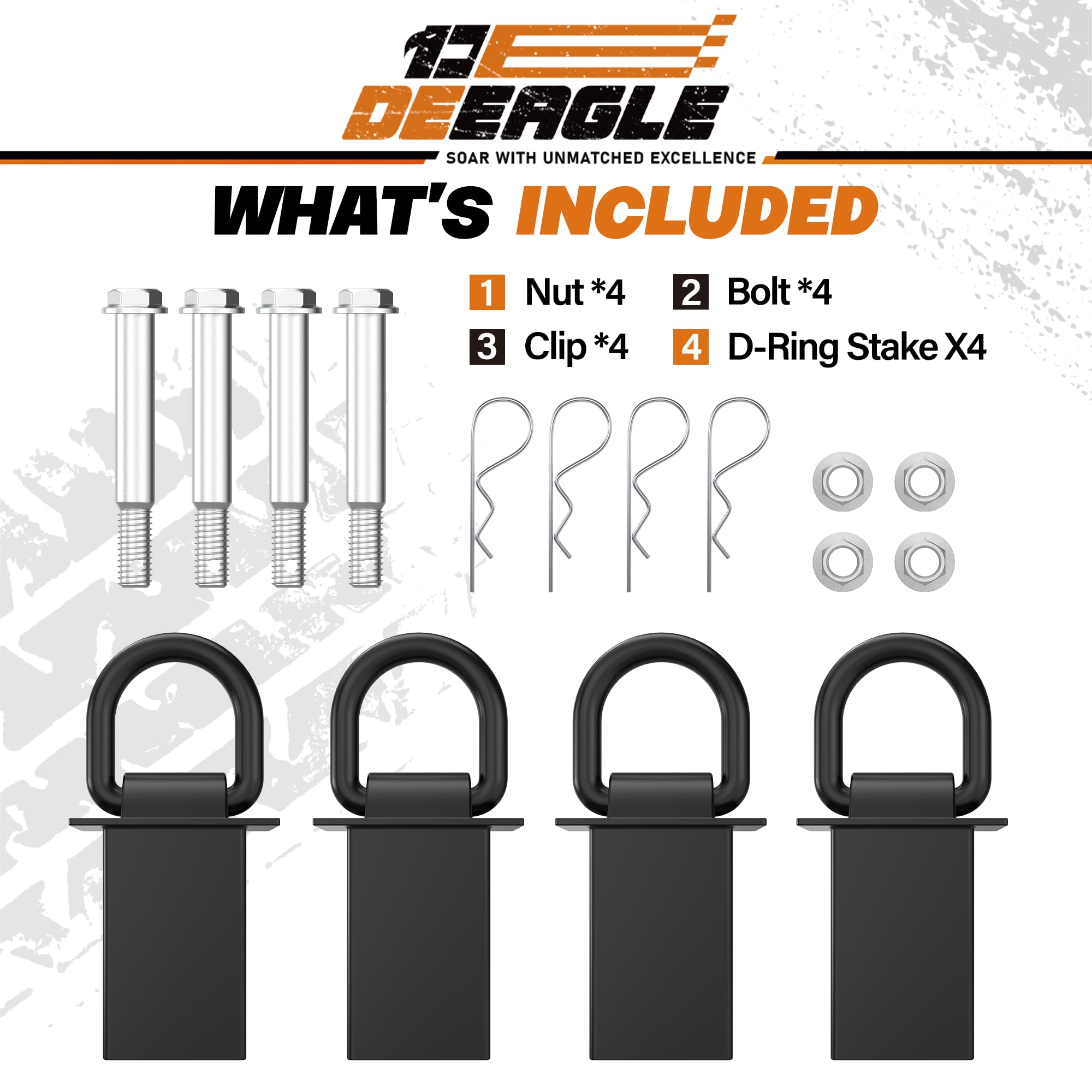 DEEAGLE D rings installation on flatbed ensures secure hauling.