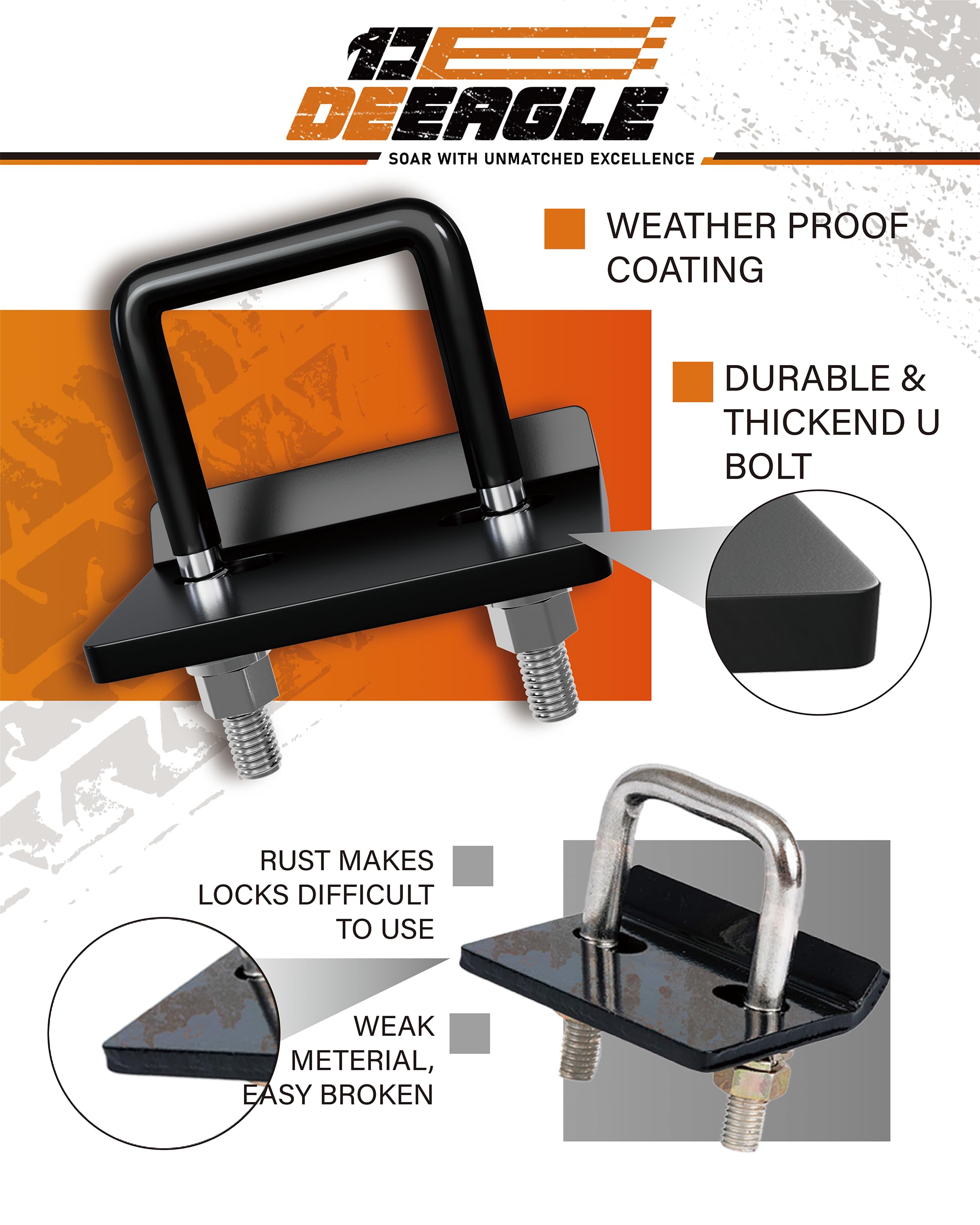 DEEAGLE tightener shown on SUV trailer for universal fit