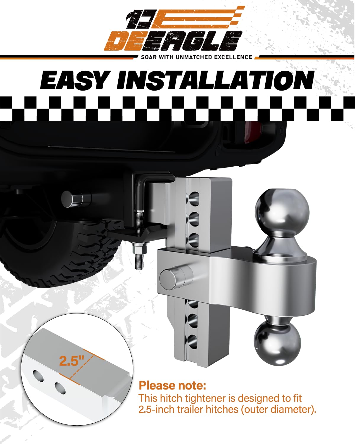 Close-up of the plate and lock assembly with sturdy construction