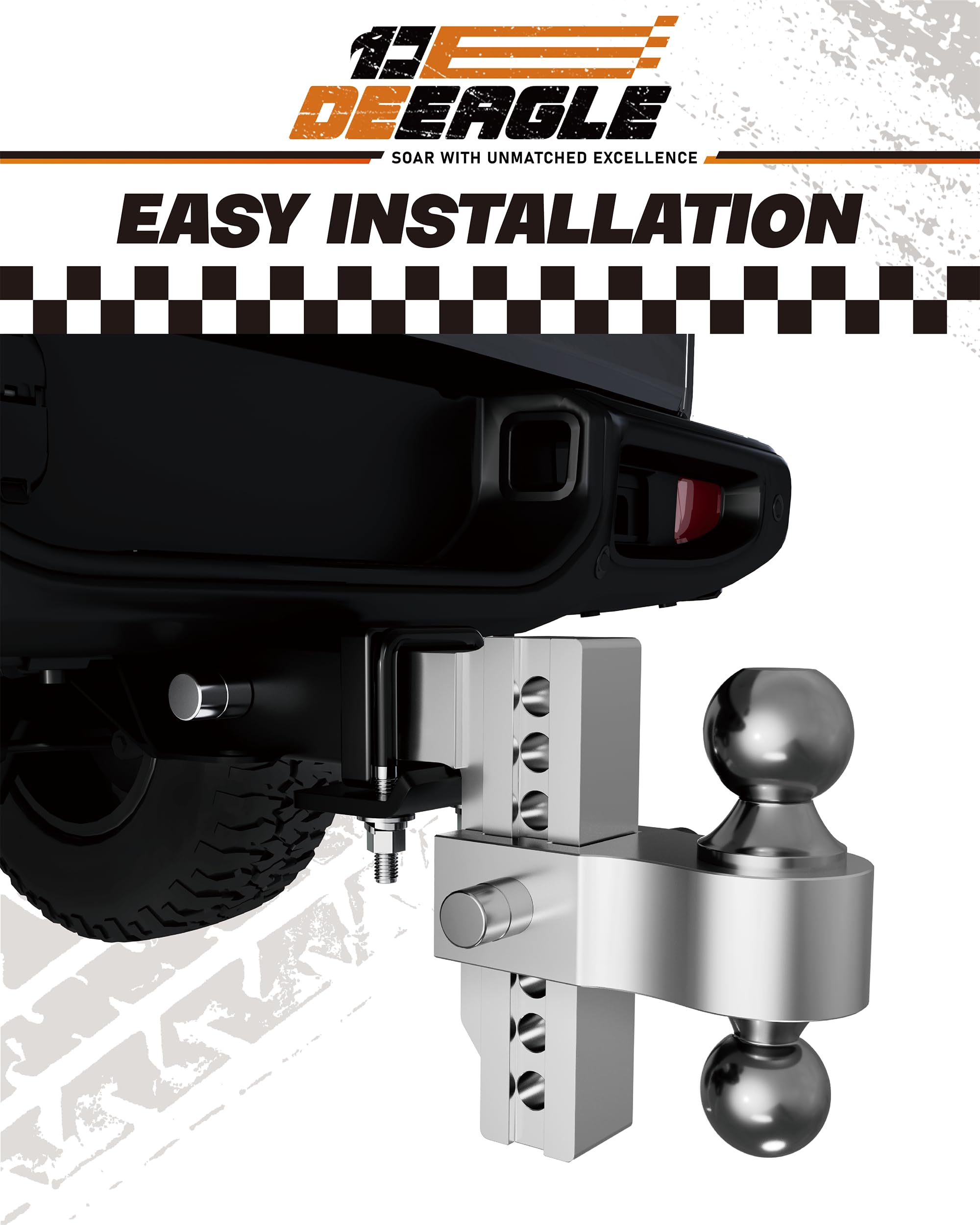 DEEAGLE rugged, rust-free finish withstands weather conditions.