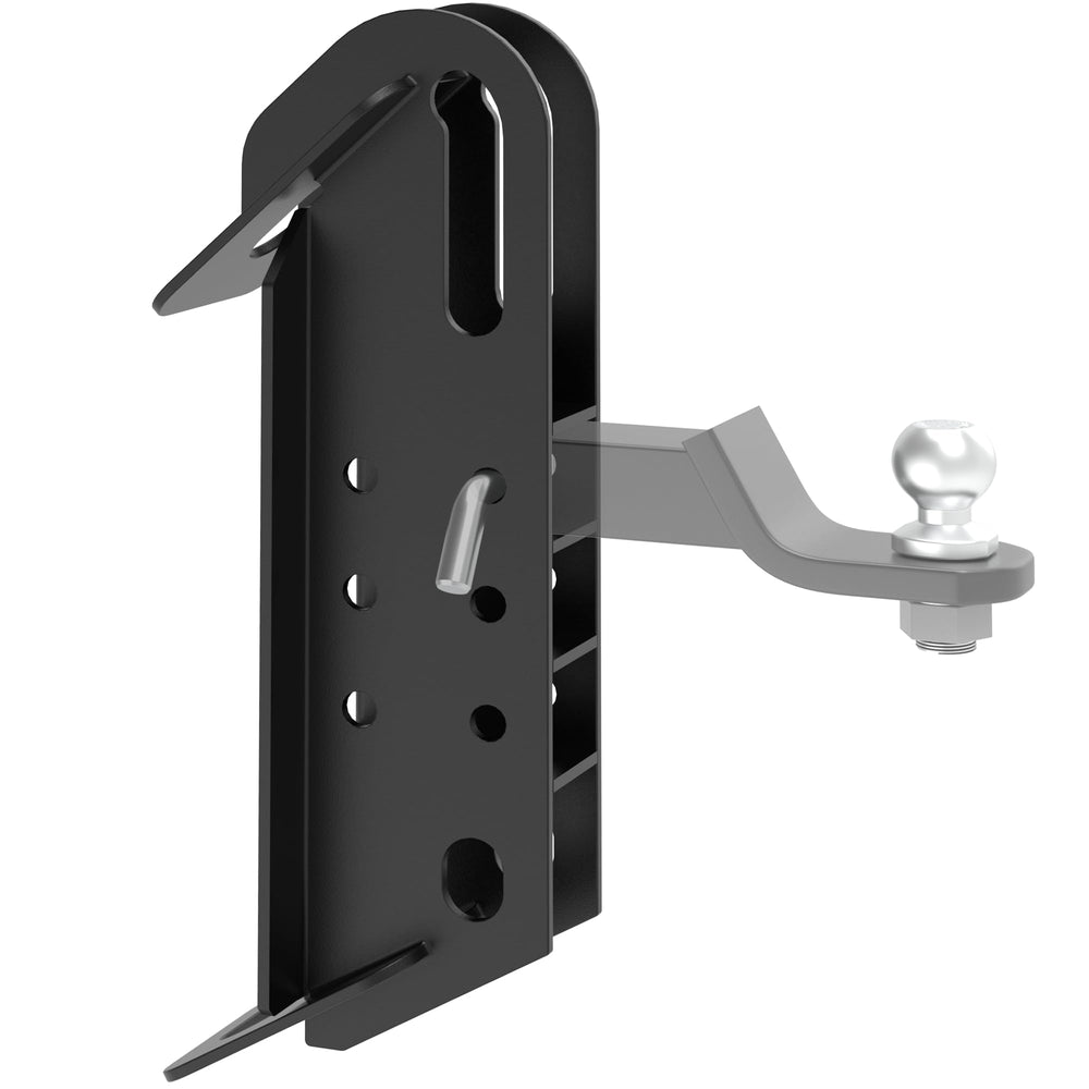 DEEAGLE skid hitch attachment closeup in steel showing durable construction for tough towing