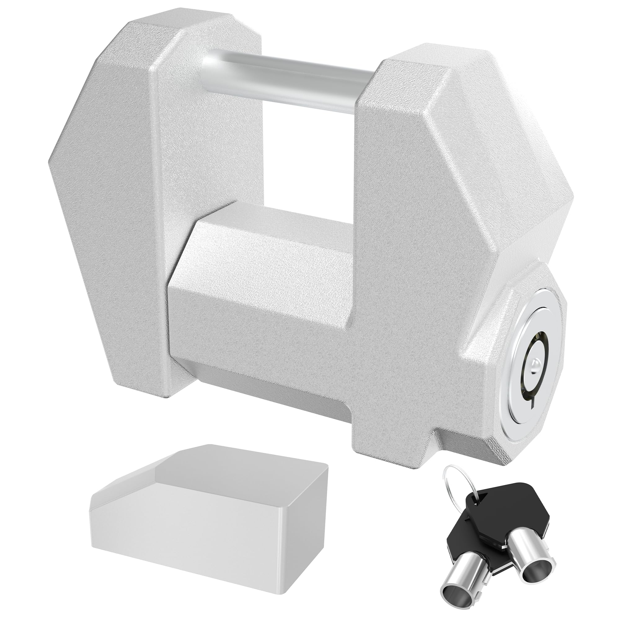 DEEAGLE trailer coupler latch lock front view with wide-span design for versatile fitting