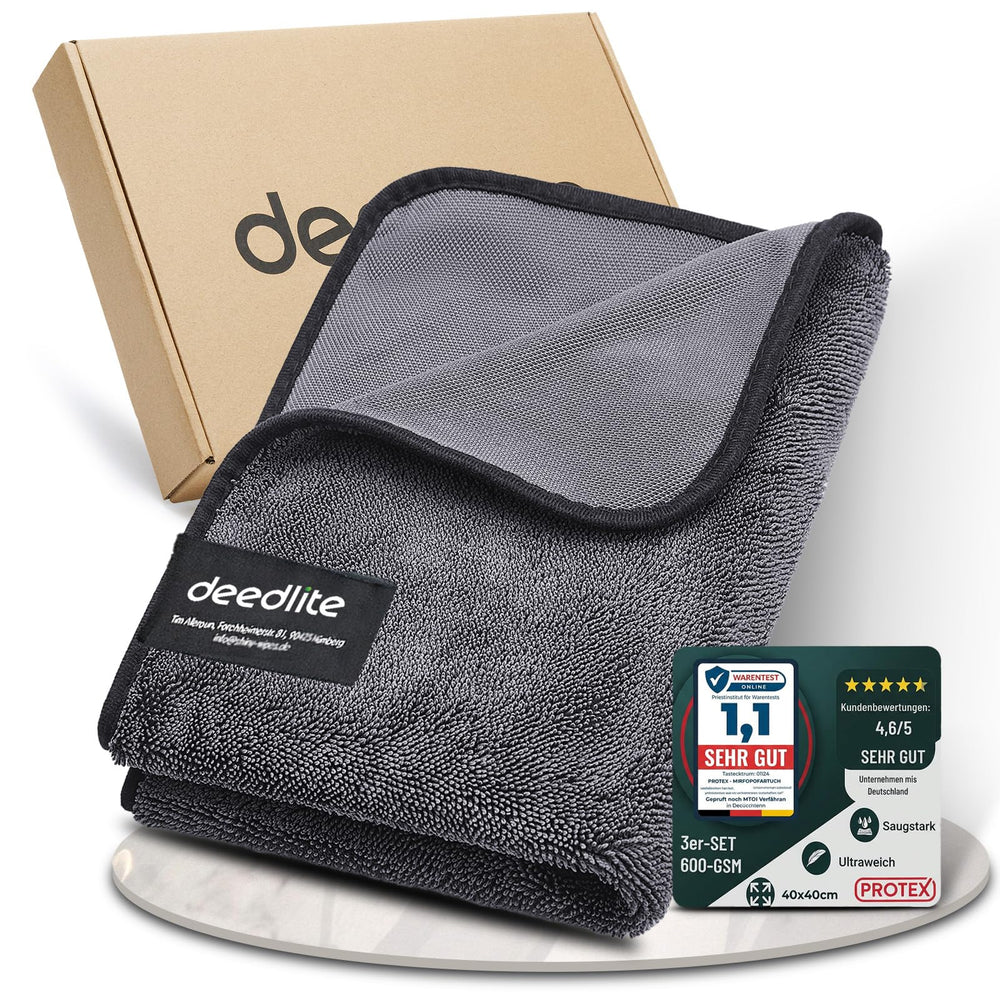 Deedlite Bath Wipes and Shower Cloths for streak-free bathroom cleaning.