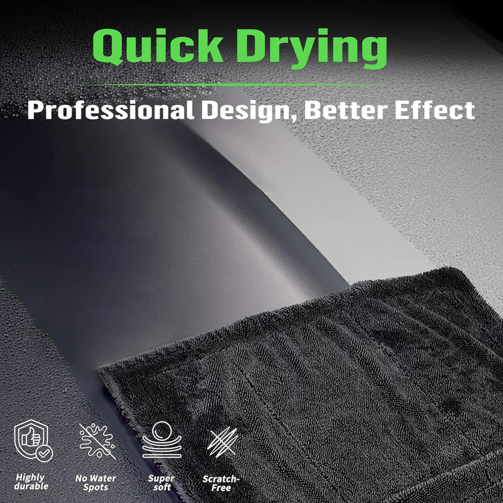 Deedlite extra-large car drying towel covers wide area for faster drying.