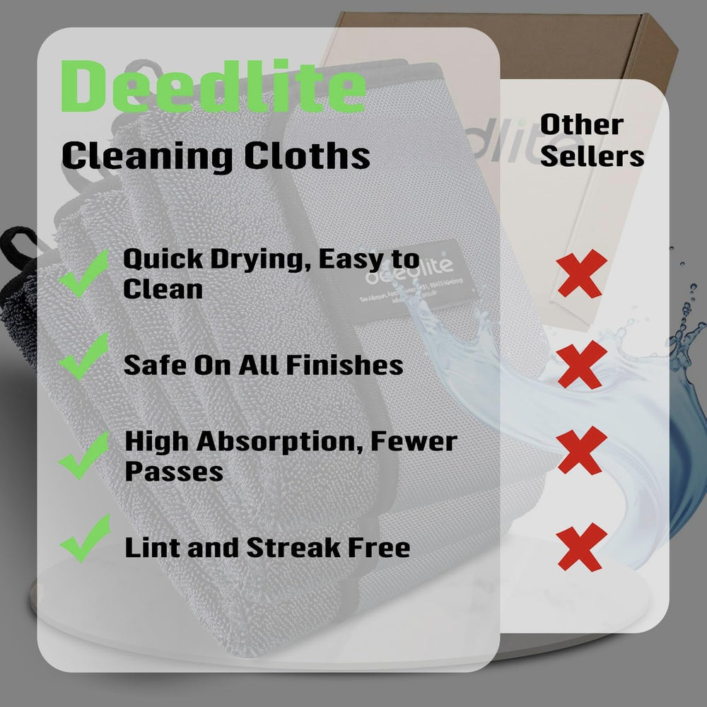 Deedlite multi-purpose microfiber cloth suitable for home cleaning