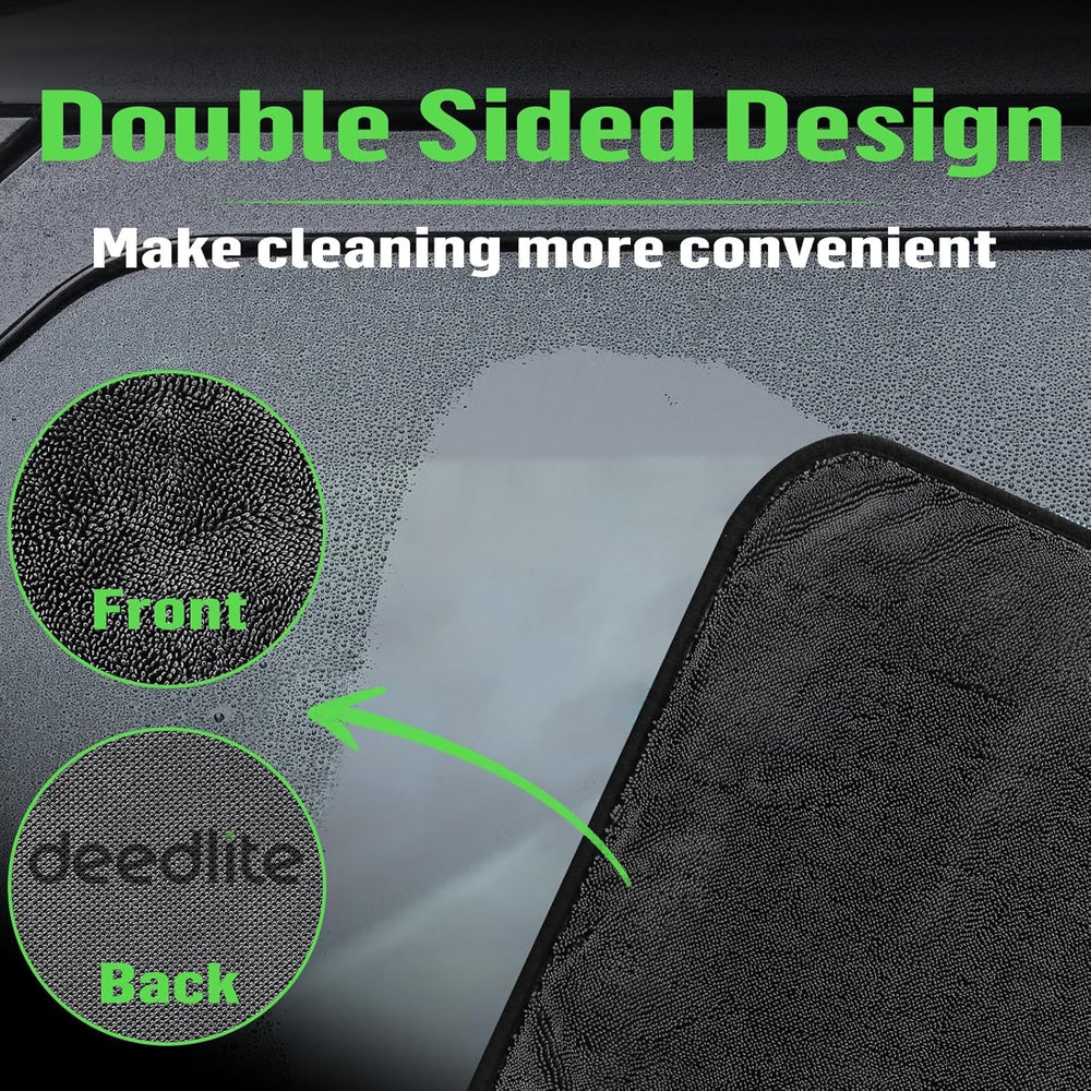 Deedlite reusable machine-washable towel ready for hundreds of uses.