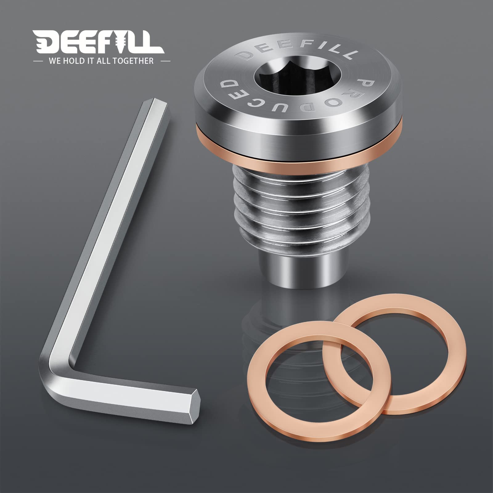 DEEFILL in-use on ATV engine; demonstrates quick replacement and secure seal.