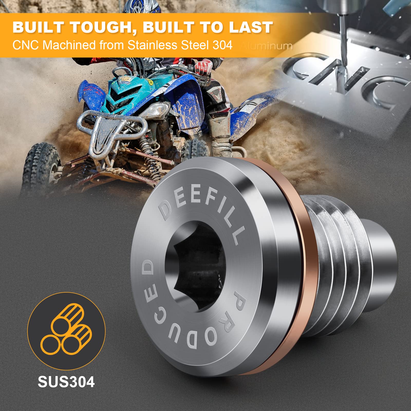 DEEFILL magnet close-up; strong magnet attracts metal shavings for protection.