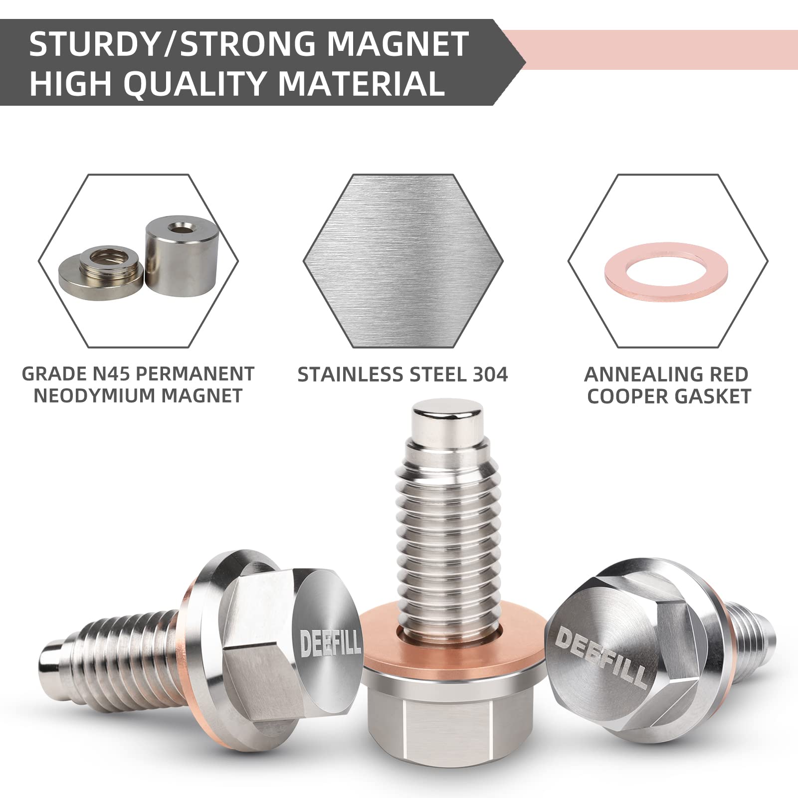 DEEFILL magnet close-up showing high-strength neodymium magnet.