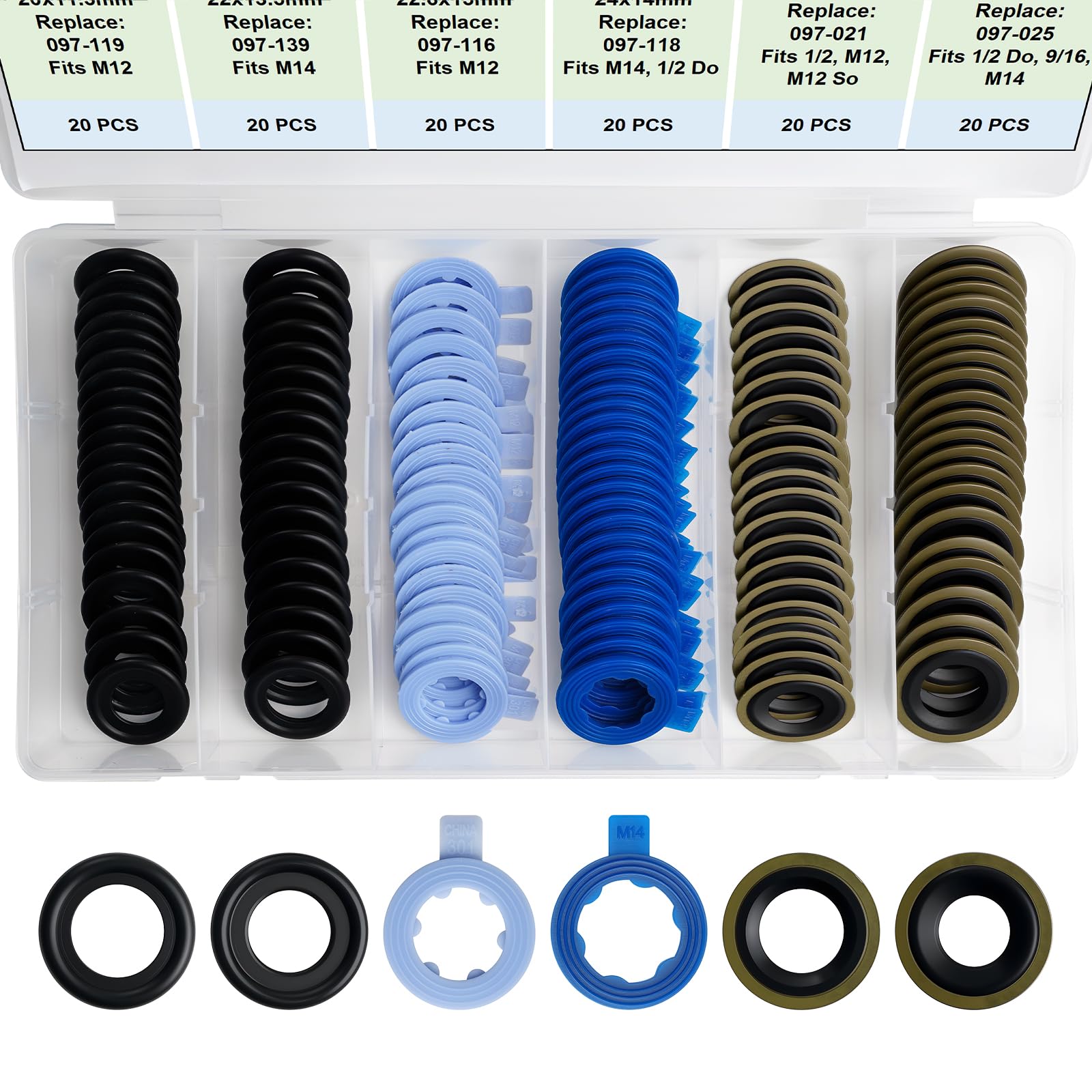 DEEFILL six-compartment organizer case keeps parts organized and accessible