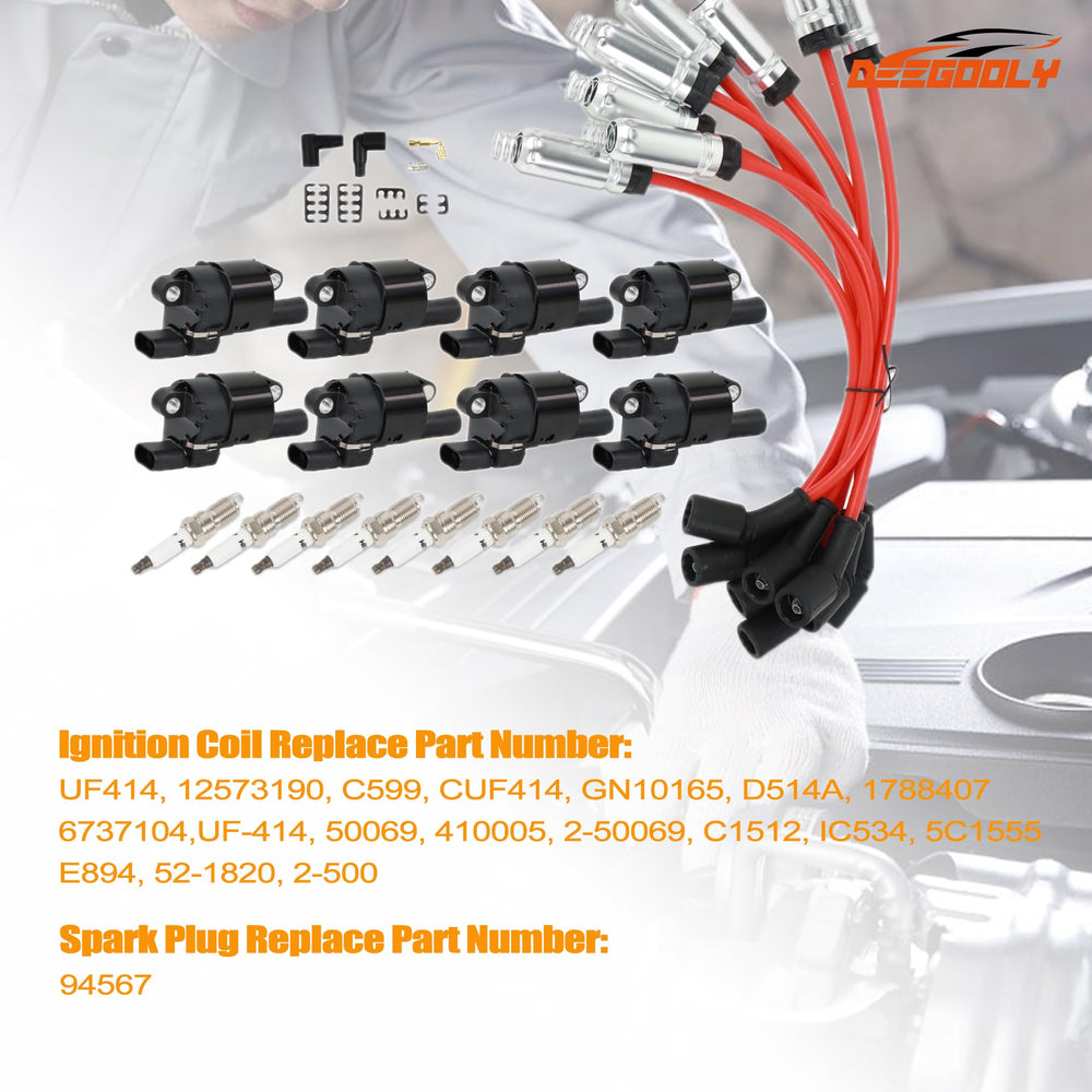 DEEGOOLY spark plug wires resist heat for durable ignition paths