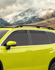 Deejecsun Forester in-channel rain guard installation view shows a precise fit.