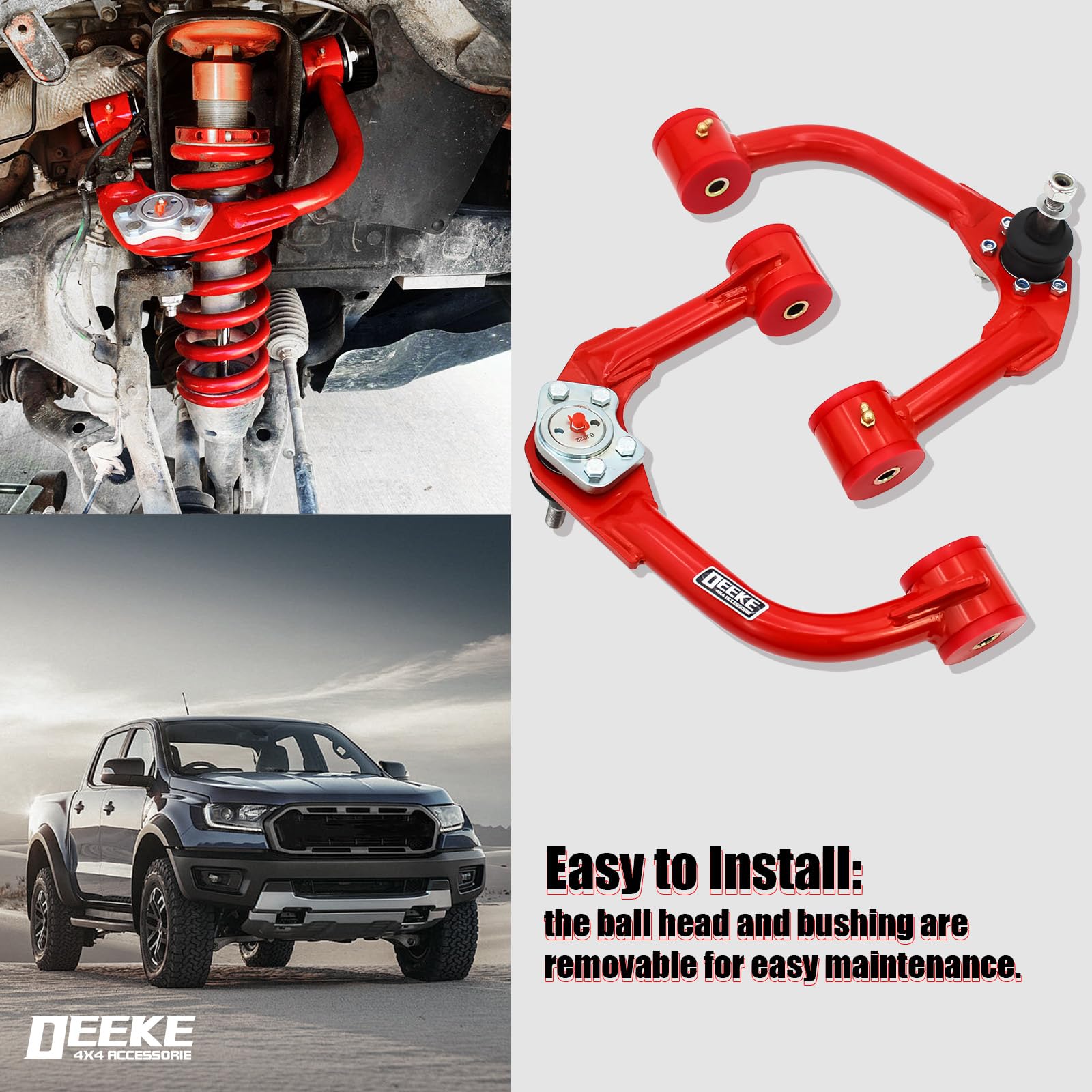 DEEKE 4X4 ACCESSORIES tubular alloy steel arms, delivering strength for lifted trucks