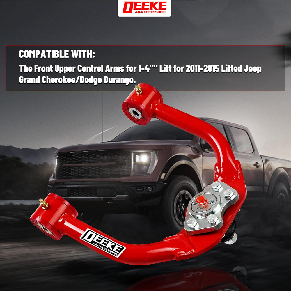 DEEKE 4X4 ball joint assembly enables precise camber adjustment for better cornering.