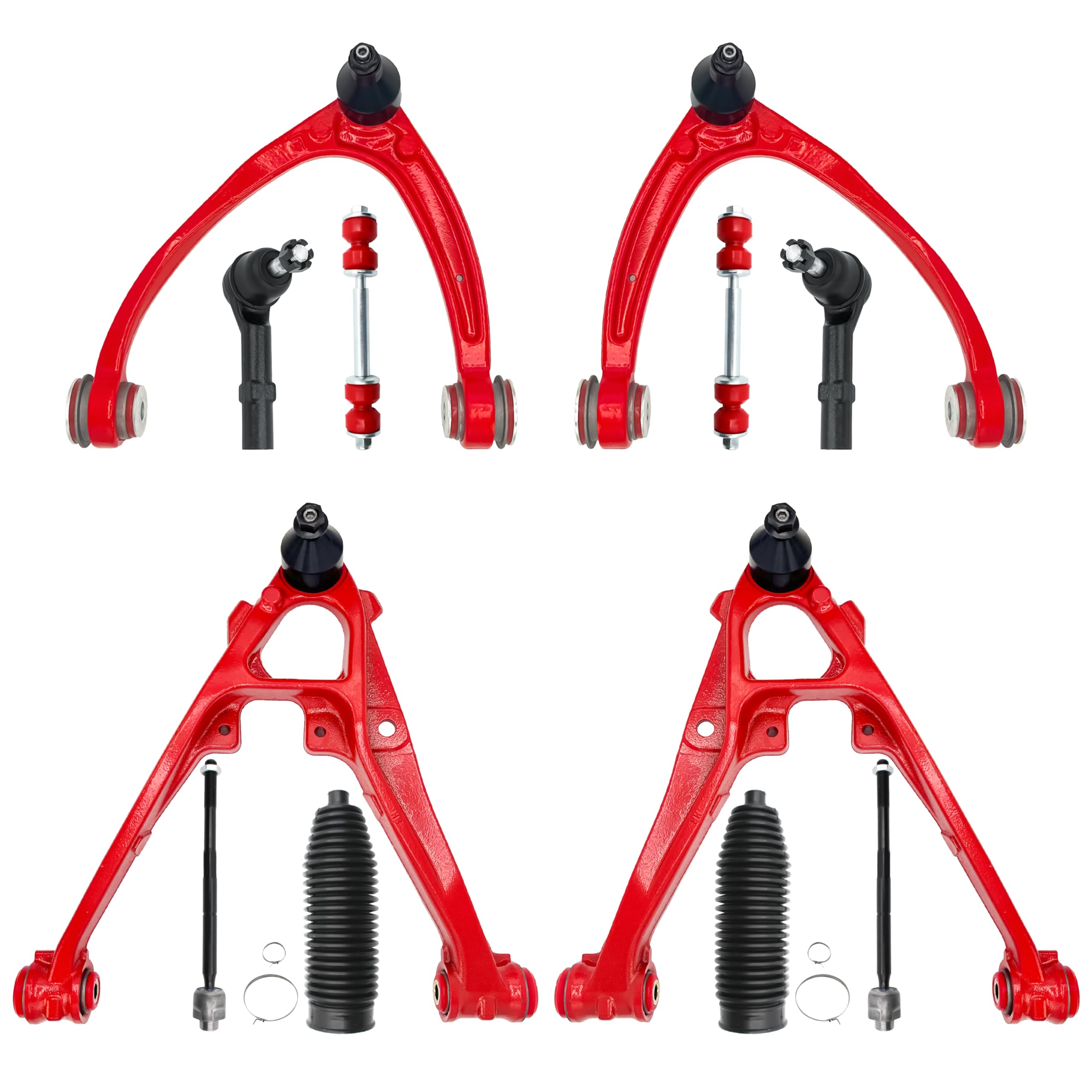 DEEKE 4x4 front end suspension kit components shown for Chevy Silverado 1500, enhanced ride stability.