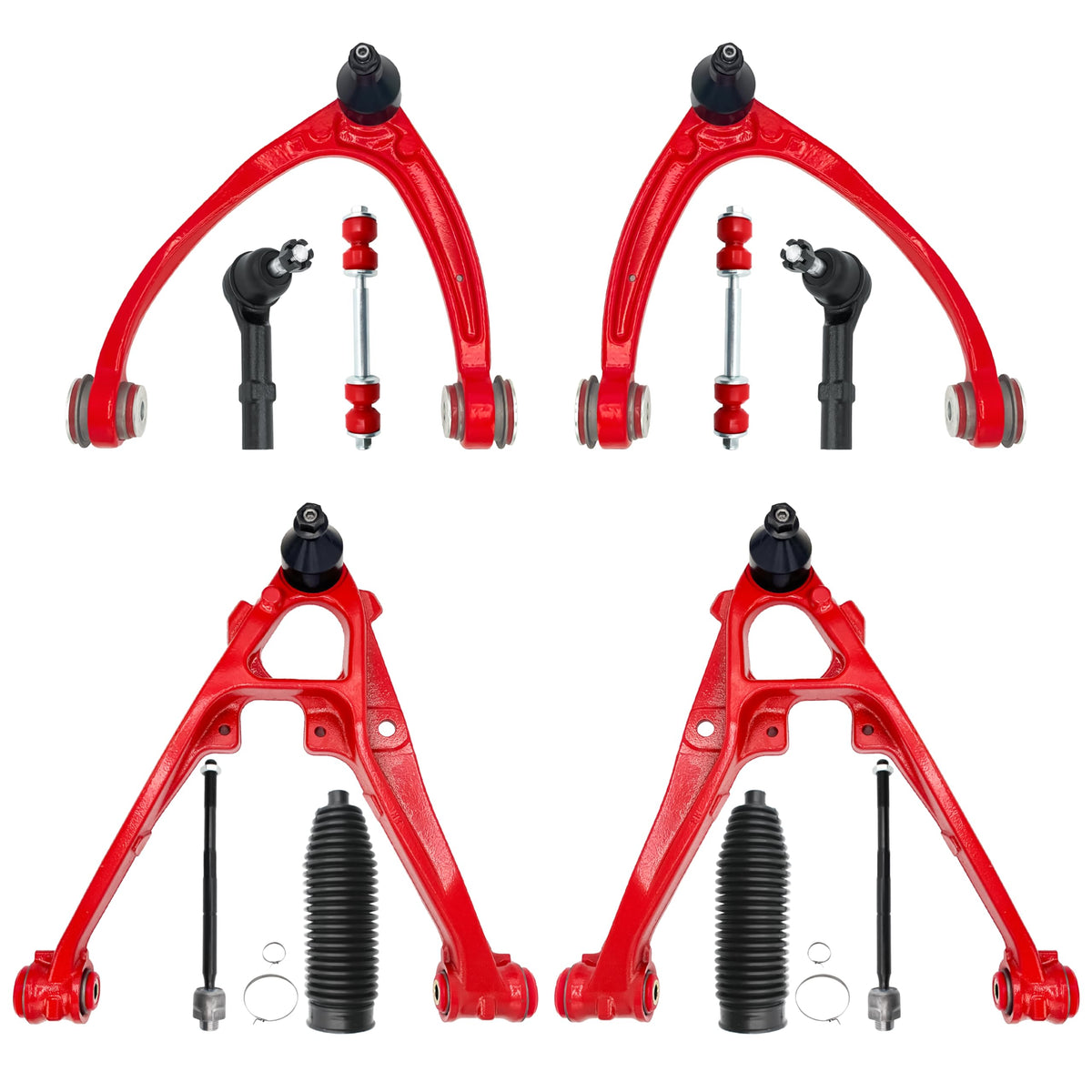 DEEKE 4x4 front end suspension kit components shown for Chevy Silverado 1500, enhanced ride stability.