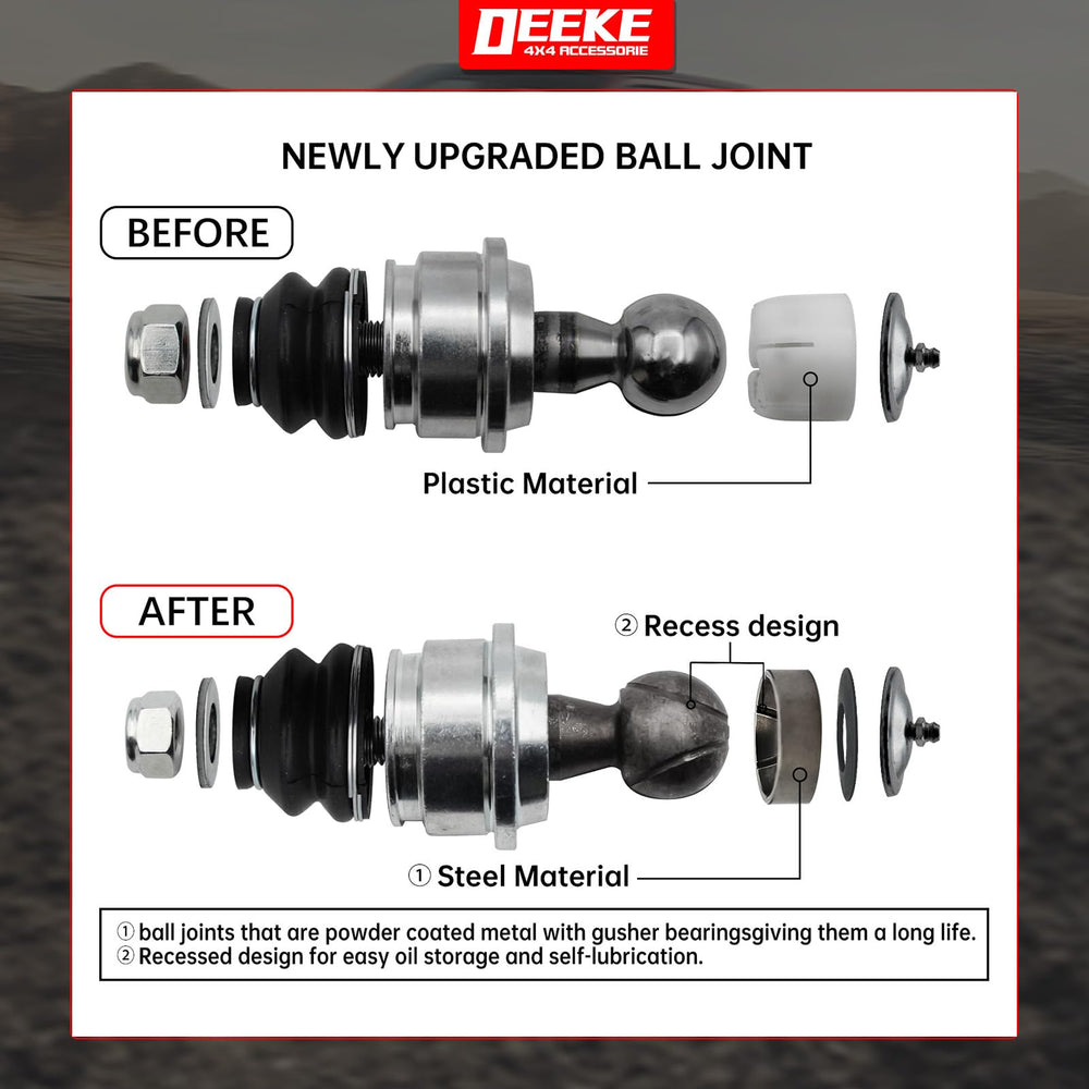 DEEKE 4X4 heavy-duty tubular alloy steel arm for front upper control arm construction.