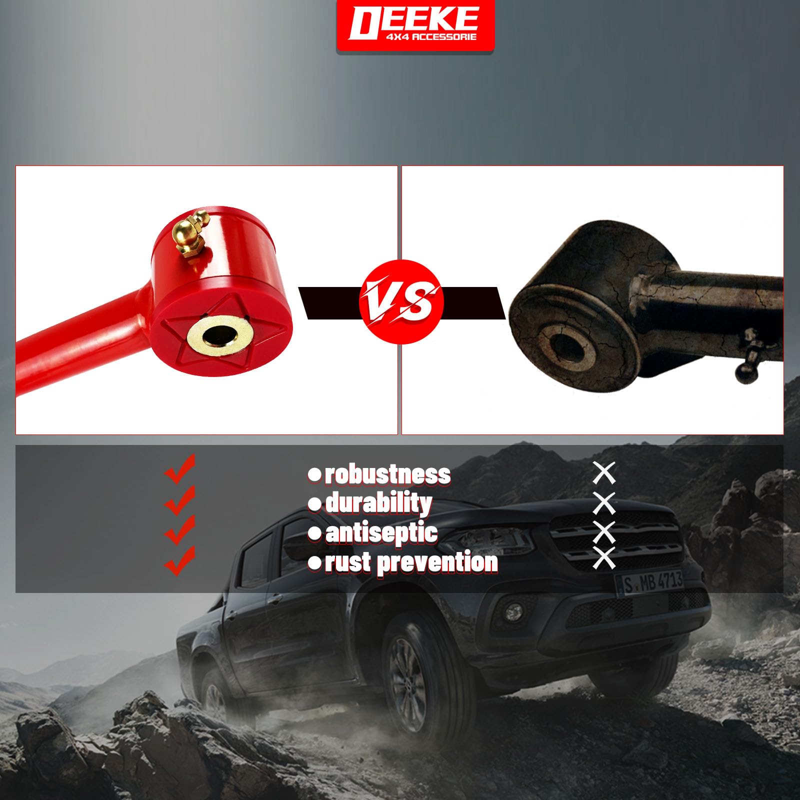DEEKE 4X4 installation-ready kit simplifies mounting and maintenance tasks.