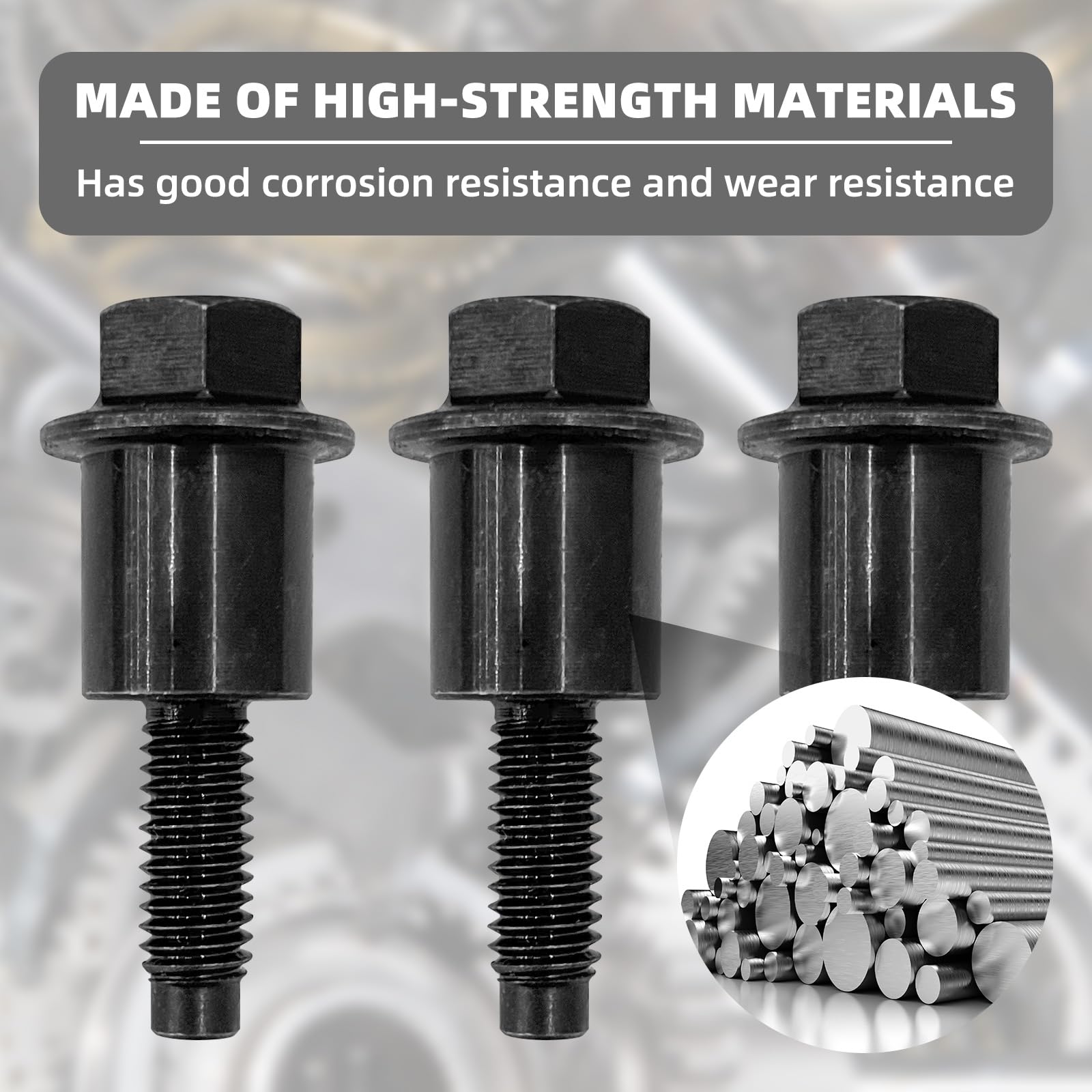 DEELEDM black oxide finish bolt profile emphasizing wear resistance