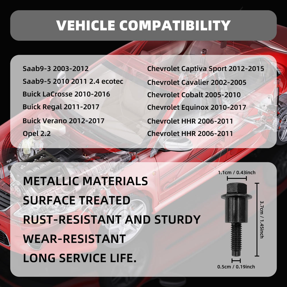 DEELEDM timing chain guide bolt for Opel 2.2 highlights corrosion-resistant finish