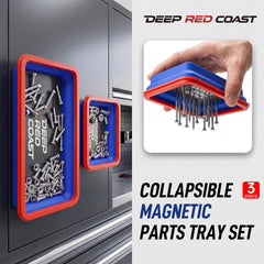 Deepredcoast magnetic-hold trays keep small fasteners from rolling during work.