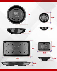 DEEPREDCOAST magnetic tray 6in round catches bolts during repair.