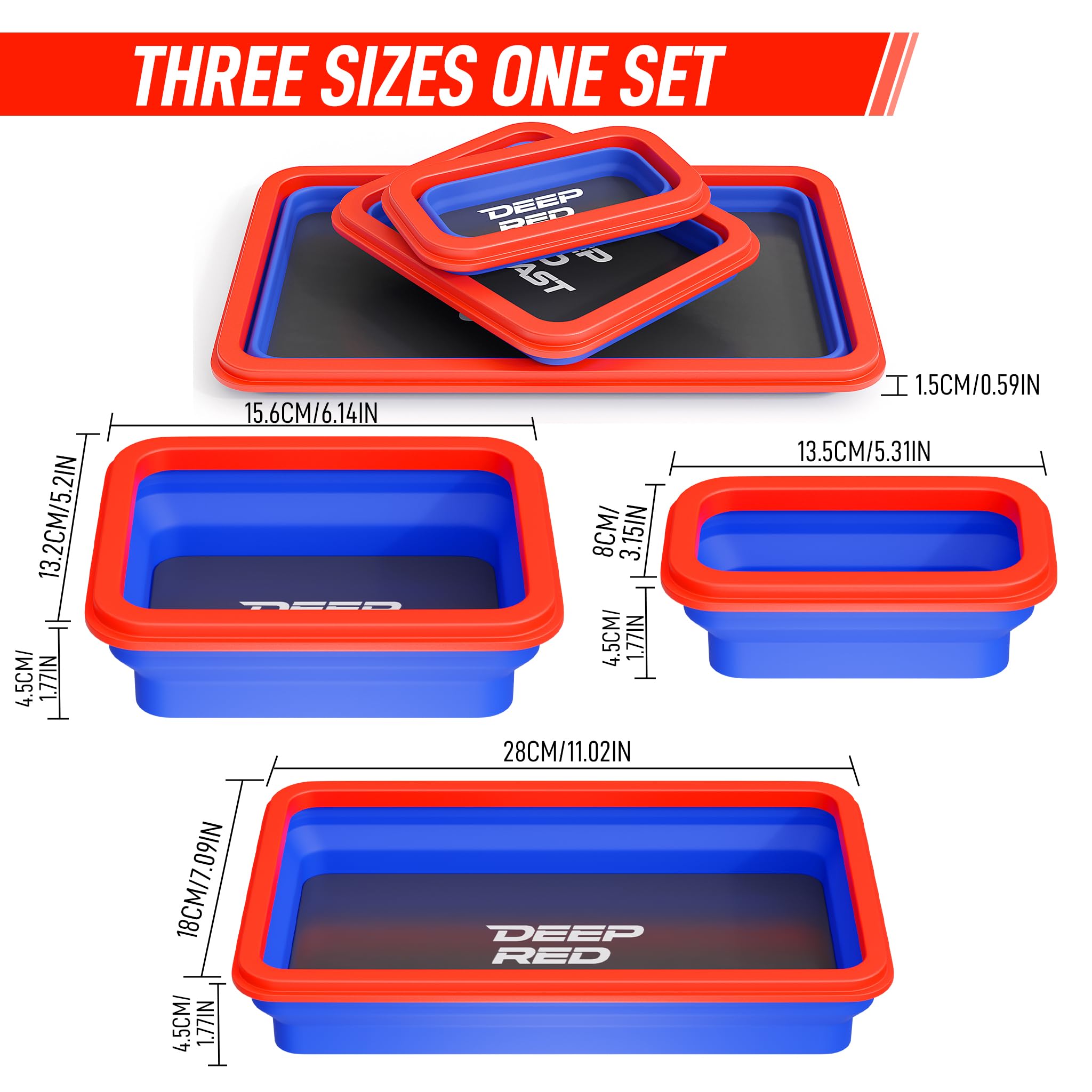 Deepredcoast silicone trays offer flexible, durable storage and surface protection.