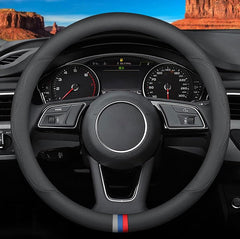 Deer Route custom-fit BMW steering wheel cover for a precise, comfortable grip