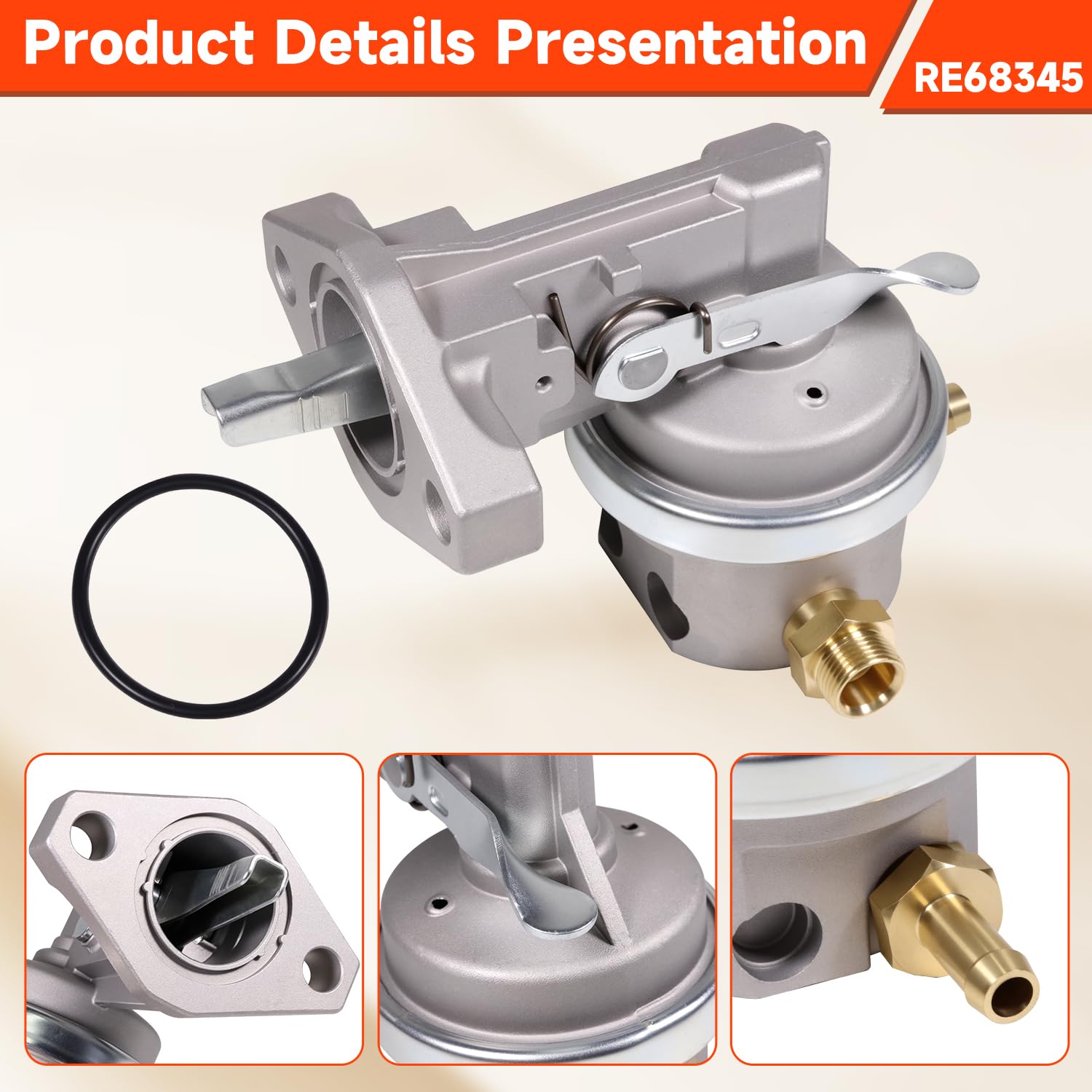 DEF RE68345 installed on engine; ready to replace worn fuel lift pumps.