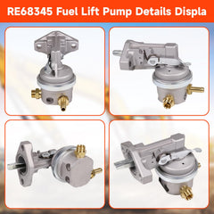 DEF RE68345 label closeup; OEM replacement details for quick verification.