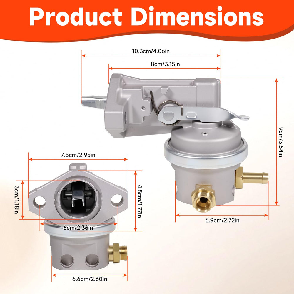 DEF RE68345 fuel lift pump side view; fits multiple SDMO gensets.