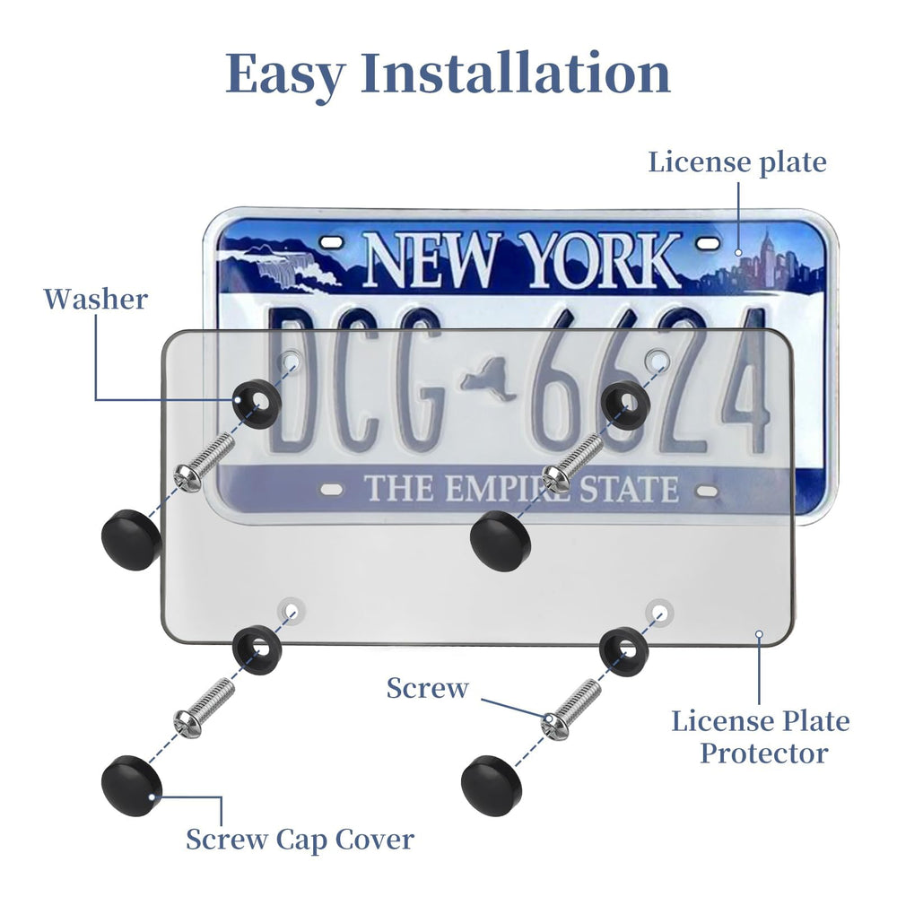 DEFEK 2-pack license plate frame arc edged corner detail.