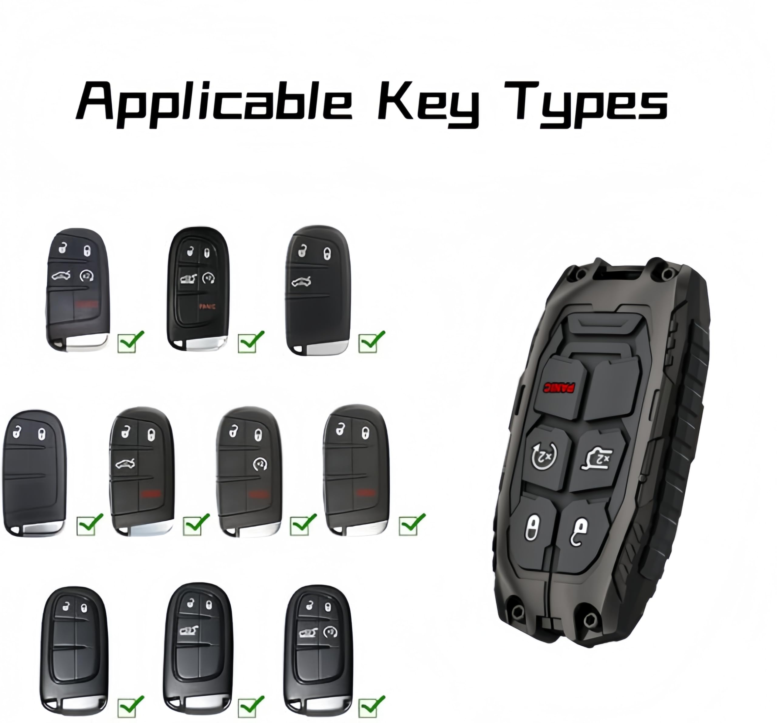 DEGEMEEN Heavy Zinc Key Fob Cover side view illustrating rugged protection.