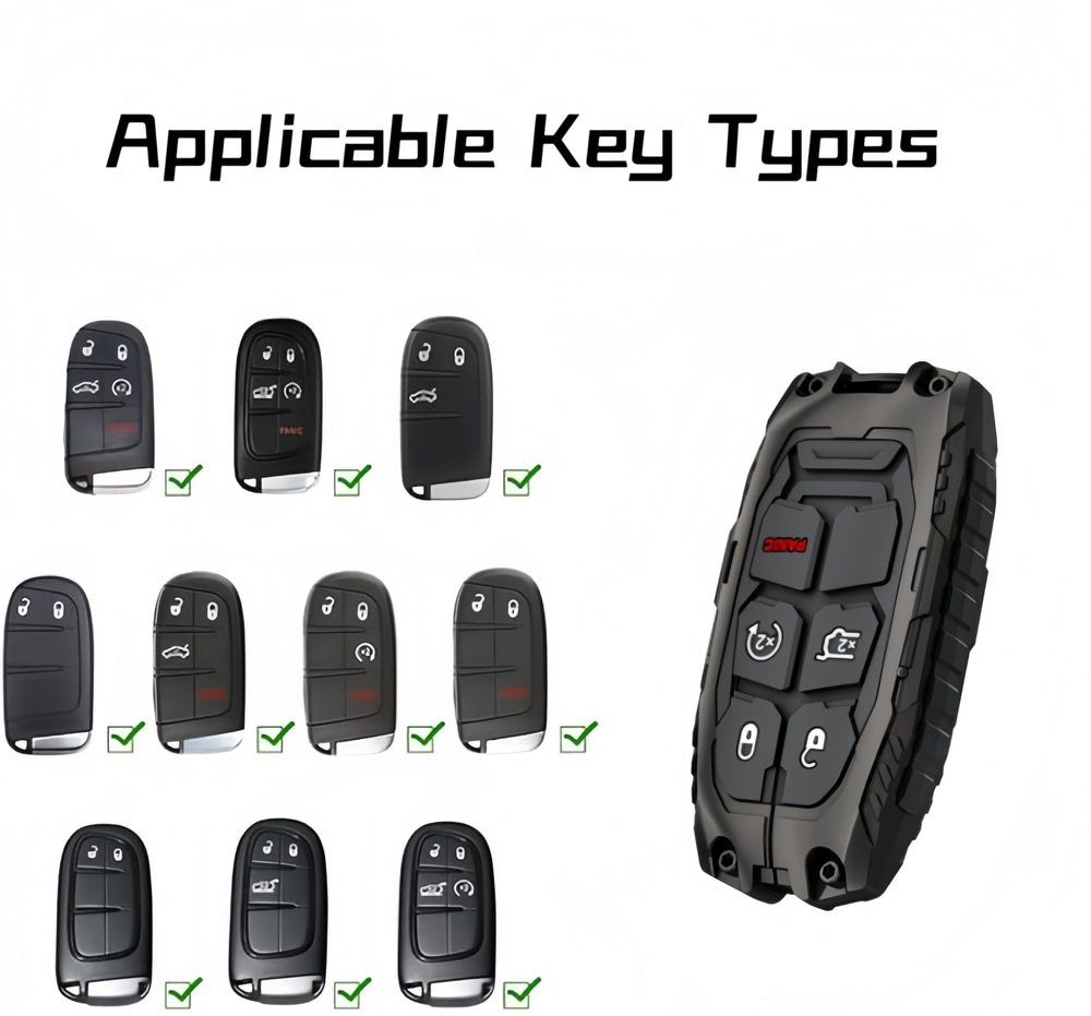 DEGEMEEN Heavy Zinc Key Fob Cover side view illustrating rugged protection.