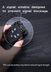 DEGEMEEN glow silicone buttons improve visibility in low light conditions.