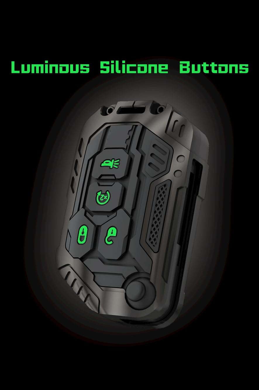 DEGEMEEN luminous silicone buttons aid night visibility and use.