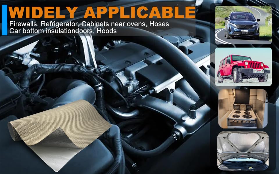 DEGEOBERLIN easy-wrap heat shield around hoses or wires for a clean look.