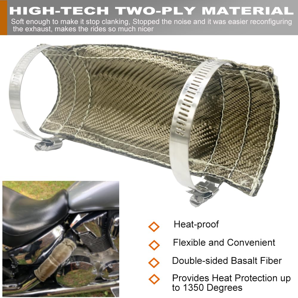 Heat shield protects muffler vicinity during extended rides