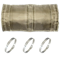 DEGEOBERLIN titanium pipe heat shield front view offering exhaust protection