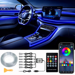 DEHERANE interior LED strip RGB 6-in-1 kit enhances cabin ambience with vibrant colors.